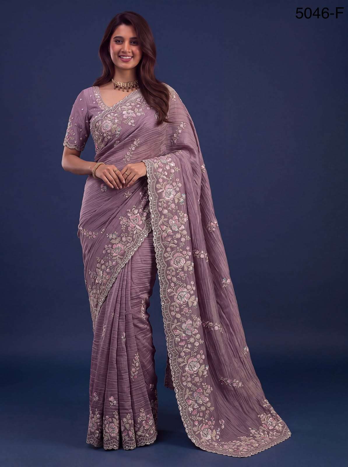  Extraordinary with Beautiful Color made of Premium Pure Bamburg fabric Wedding Saree wholesale in surat 5046